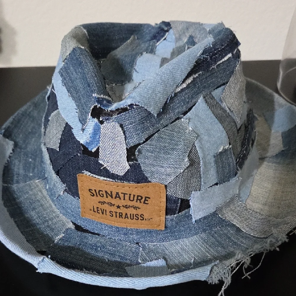 Levi's Signature Patchwork Hat - Denim Blue